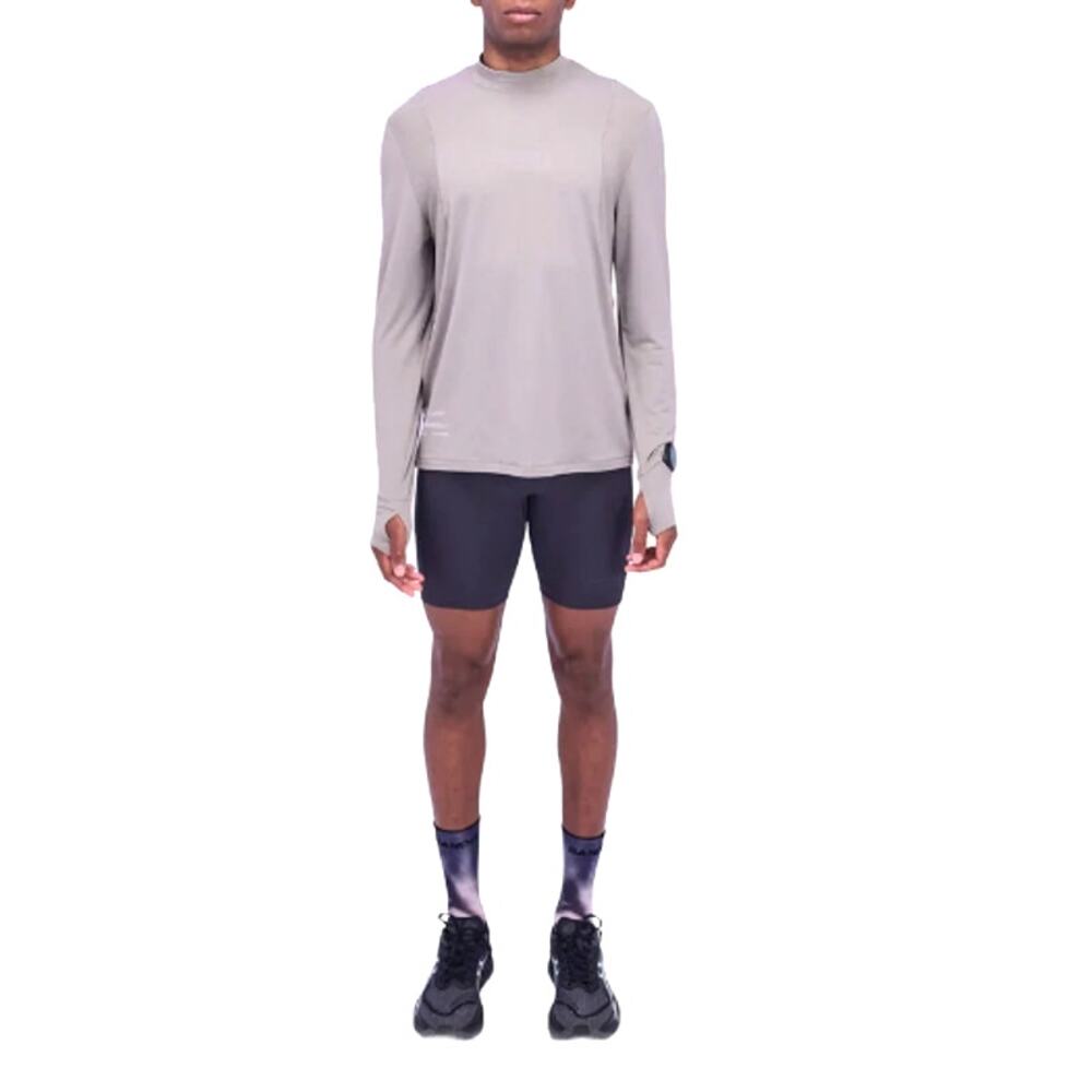 Bandit Men's Zinc AuraGrid Mockneck Long Sleeve Pullover Tee Size L